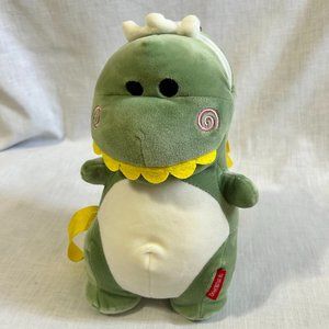 Dinosaur Plush Coin Purse Phone Holder Adjustable Strap Zippered Closure New